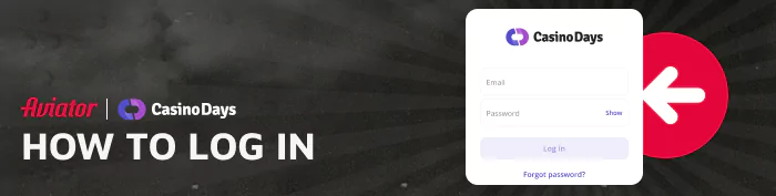 Logging into the Casino Days Aviator - Complete Instruction