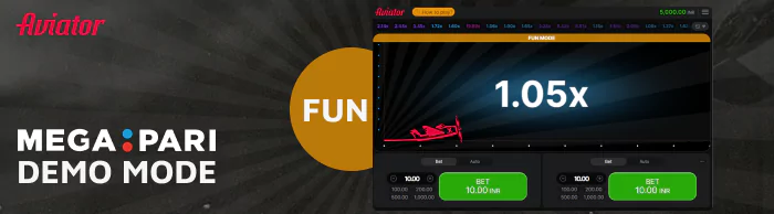Indian players can try Aviator in demo mode at Megapari