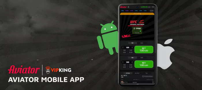 VipKing Aviator is available as mobile application for iOS and Android